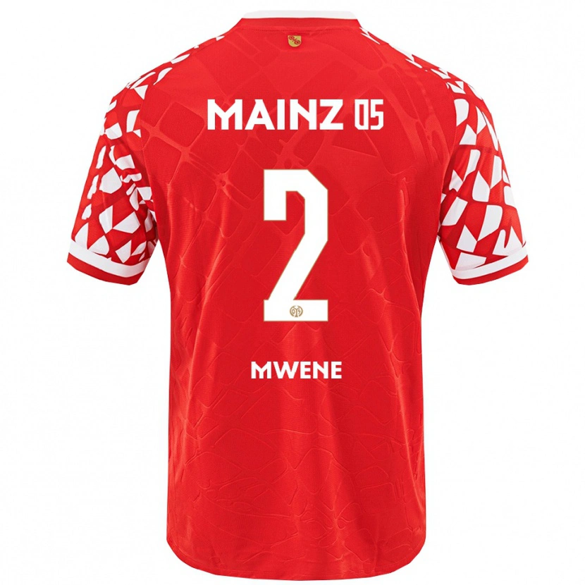 Danxen Pánské Phillipp Mwene #2 Červená Bílá Domů Hráčské Dresy 2025/26 Dres