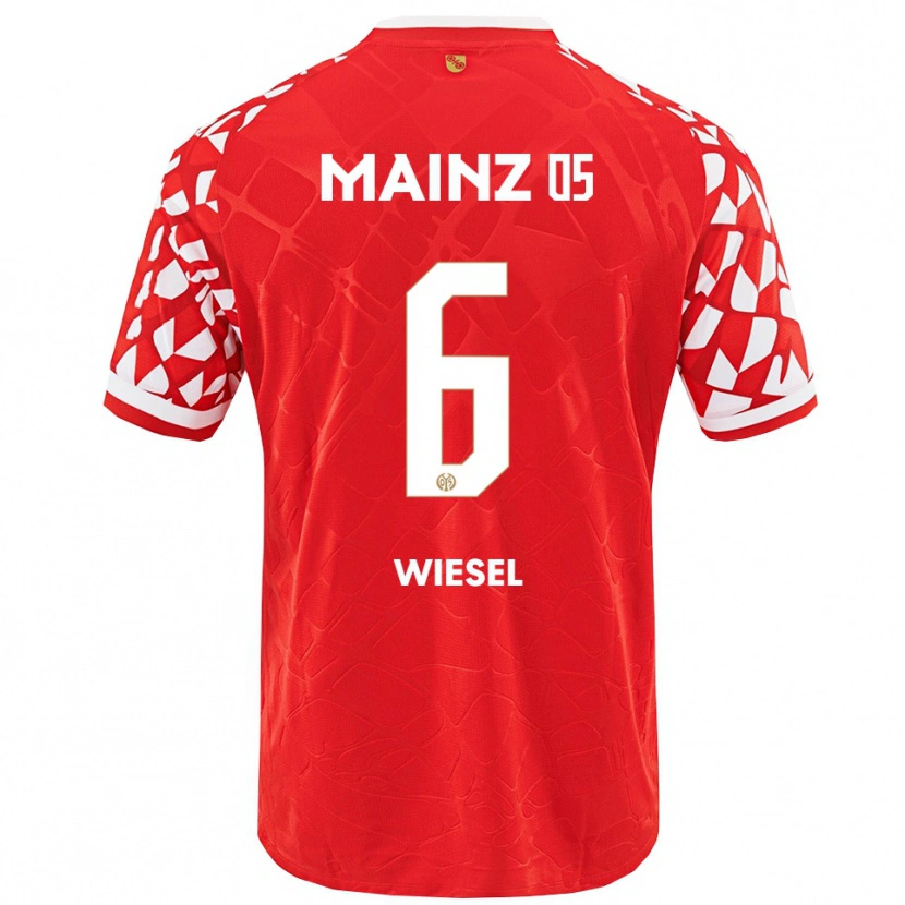 Danxen Pánské Maggie Wiesel #6 Červená Bílá Domů Hráčské Dresy 2025/26 Dres
