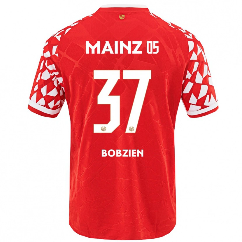 Danxen Pánské Ben Bobzien #37 Červená Bílá Domů Hráčské Dresy 2025/26 Dres