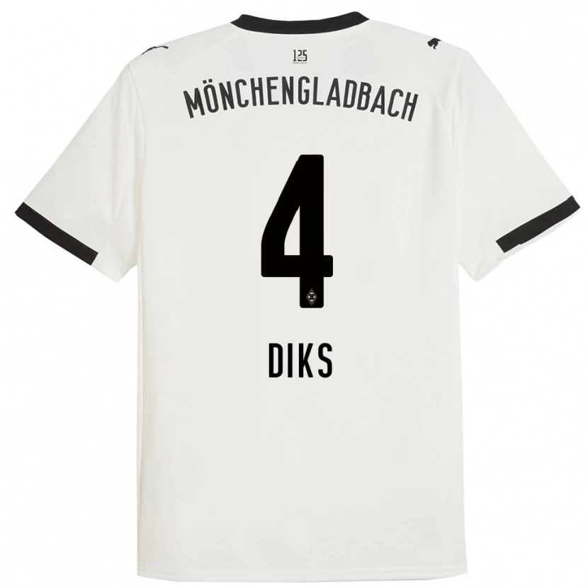 Danxen Pánské Kevin Diks #4 Bílá Černá Domů Hráčské Dresy 2025/26 Dres