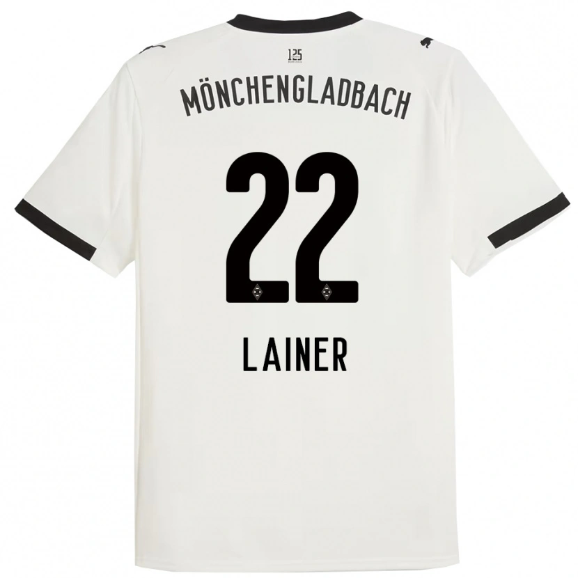 Danxen Pánské Stefan Lainer #22 Bílá Černá Domů Hráčské Dresy 2025/26 Dres