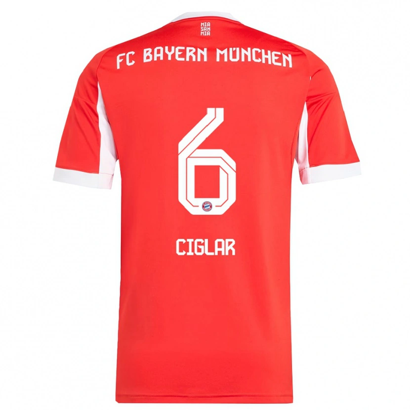 Danxen Pánské Roko Ciglar #6 Červená Bílá Domů Hráčské Dresy 2025/26 Dres