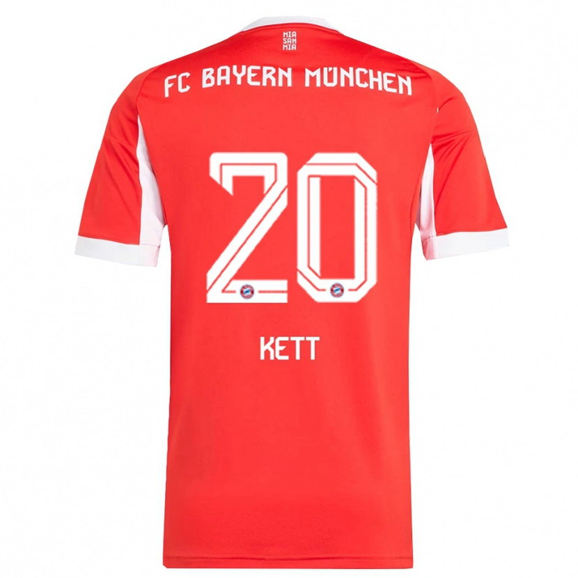 Danxen Pánské Franziska Kett #20 Červená Bílá Domů Hráčské Dresy 2025/26 Dres
