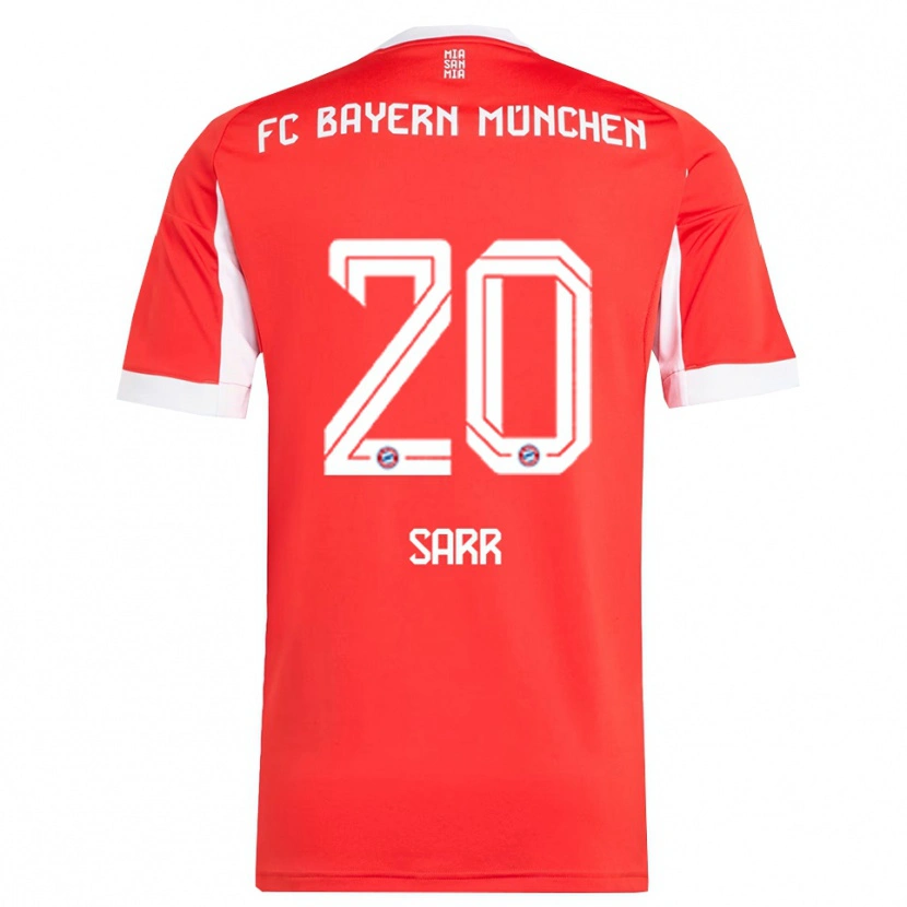 Danxen Pánské Bouna Sarr #20 Červená Bílá Domů Hráčské Dresy 2025/26 Dres