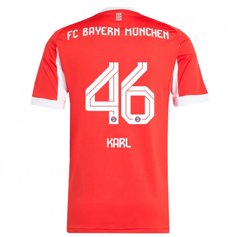 Danxen Pánské Lennart Karl #46 Červená Bílá Domů Hráčské Dresy 2025/26 Dres