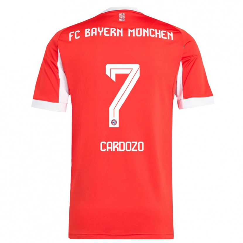 Danxen Pánské Maycon Cardozo #7 Červená Bílá Domů Hráčské Dresy 2025/26 Dres
