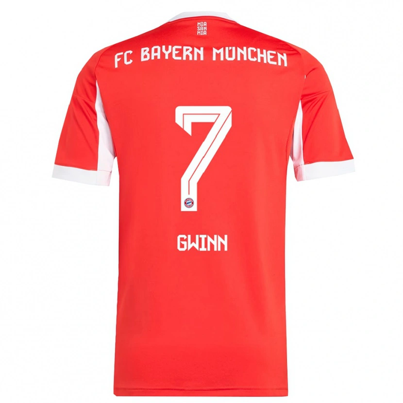 Danxen Pánské Giulia Gwinn #7 Červená Bílá Domů Hráčské Dresy 2025/26 Dres