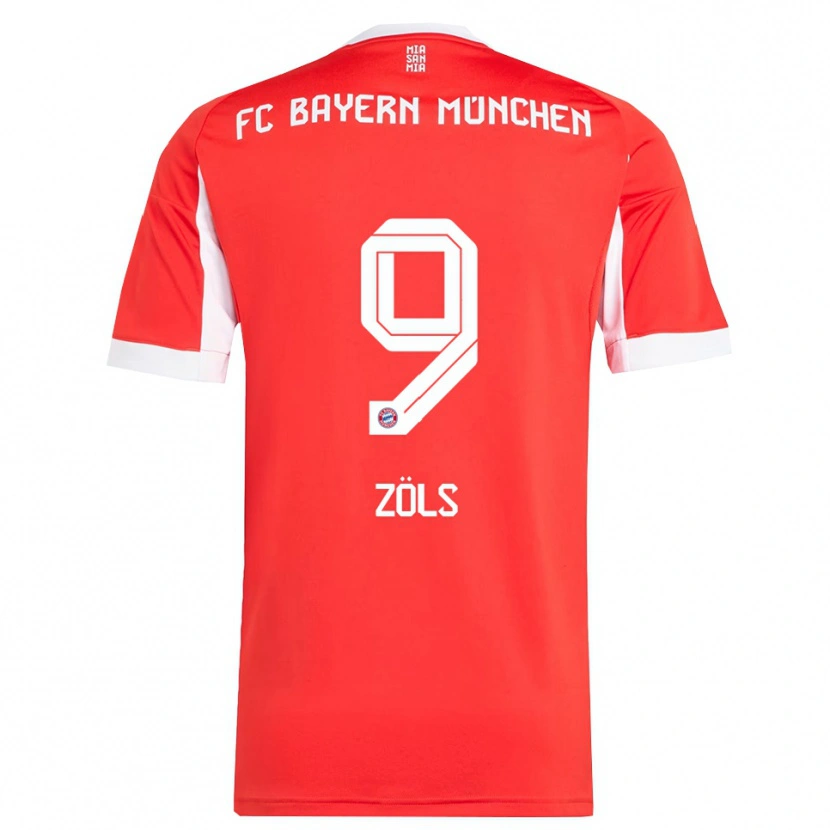 Danxen Pánské Simon Zöls #9 Červená Bílá Domů Hráčské Dresy 2025/26 Dres
