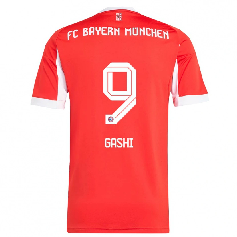 Danxen Pánské Yll Gashi #9 Červená Bílá Domů Hráčské Dresy 2025/26 Dres