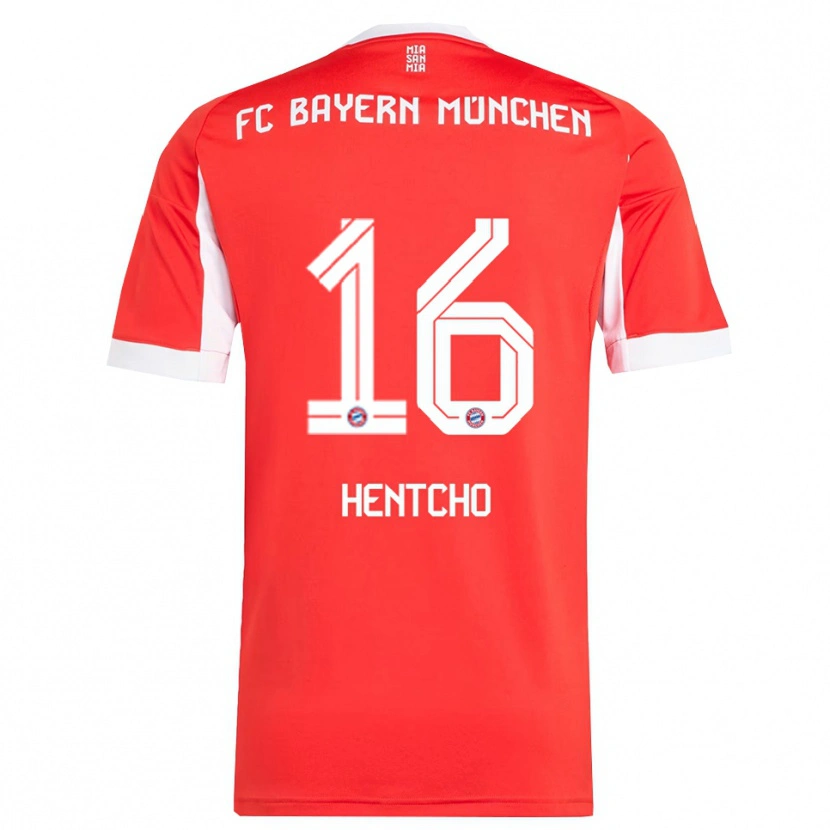Danxen Pánské Aristide Hentcho #16 Červená Bílá Domů Hráčské Dresy 2025/26 Dres