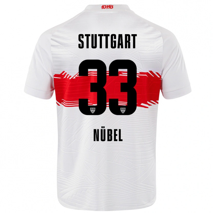 Danxen Pánské Alexander Nübel #33 Bílá Červená Domů Hráčské Dresy 2025/26 Dres