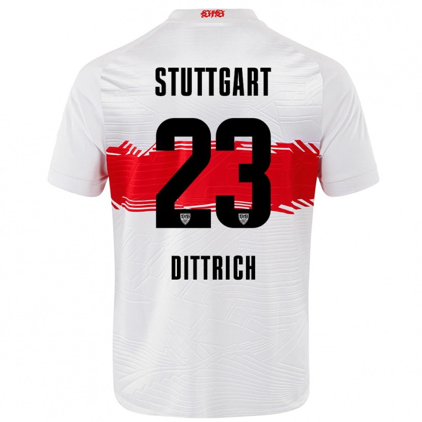 Danxen Pánské Robin Dittrich #23 Bílá Červená Domů Hráčské Dresy 2025/26 Dres