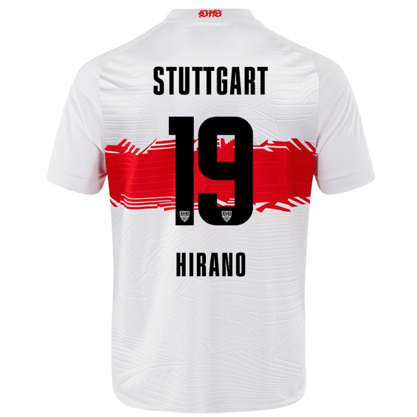 Danxen Pánské Yuka Hirano #19 Bílá Červená Domů Hráčské Dresy 2025/26 Dres