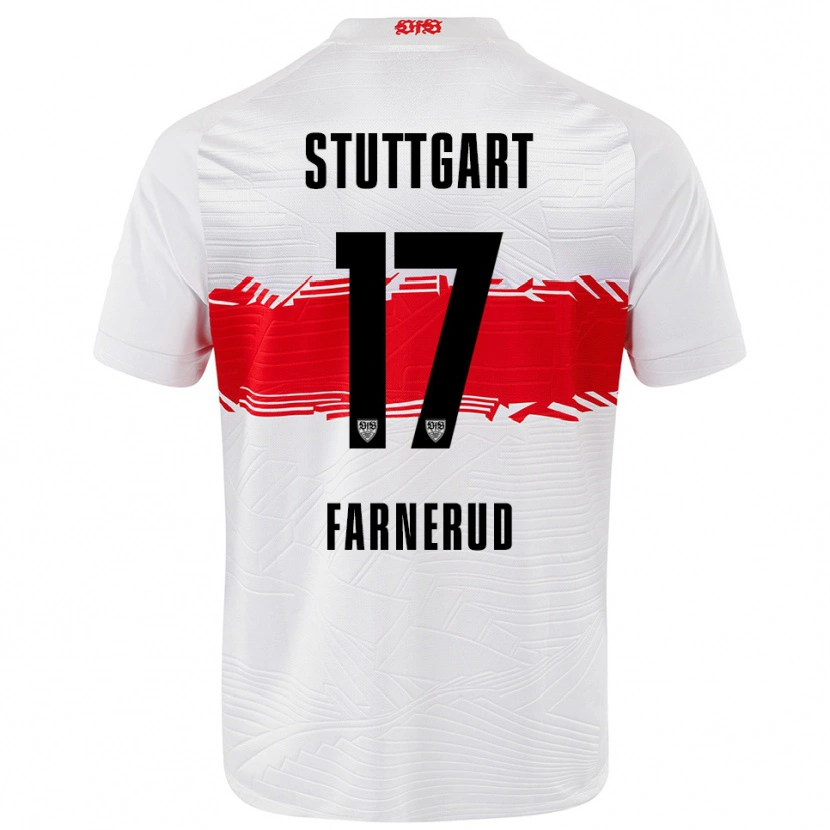 Danxen Pánské Colin Farnerud #17 Bílá Červená Domů Hráčské Dresy 2025/26 Dres
