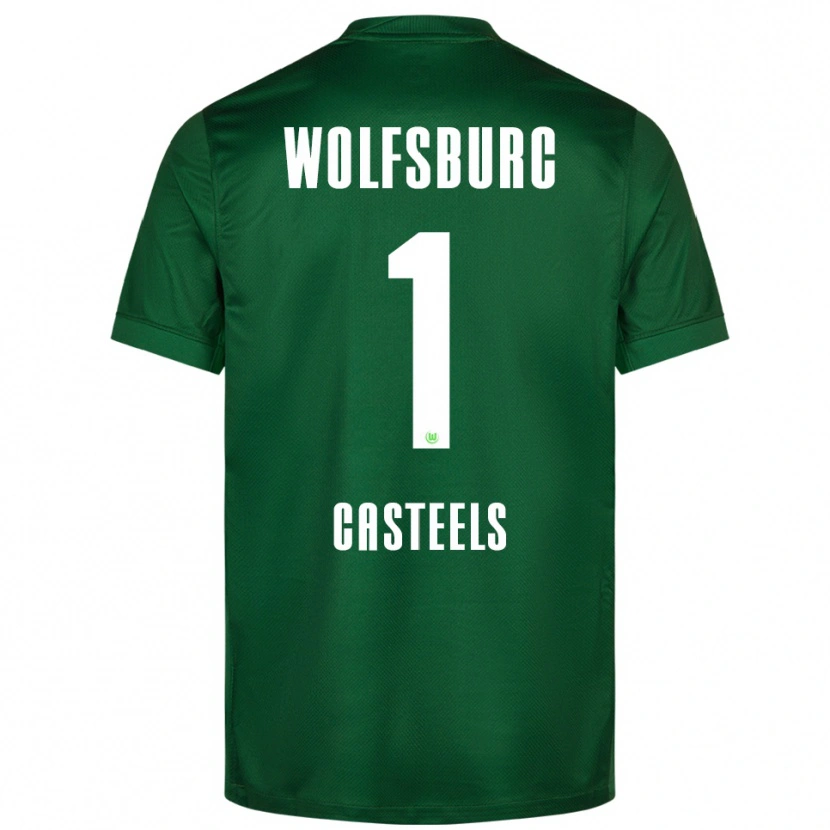 Danxen Pánské Koen Casteels #1 Zelená Bílá Domů Hráčské Dresy 2025/26 Dres