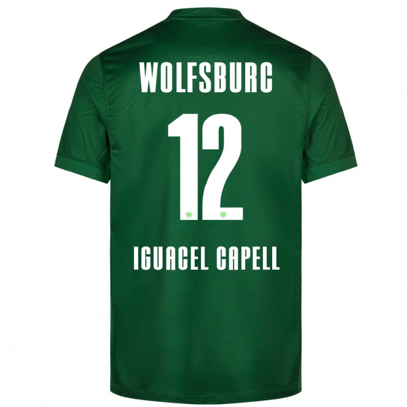 Danxen Pánské Diego Iguacel Capell #12 Zelená Bílá Domů Hráčské Dresy 2025/26 Dres