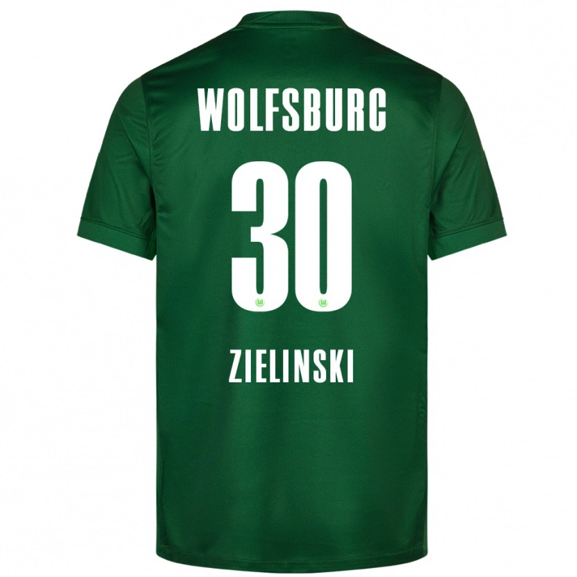 Danxen Pánské Jakub Zielinski #30 Zelená Bílá Domů Hráčské Dresy 2025/26 Dres