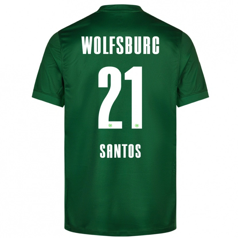 Danxen Pánské Leonardo Santos #21 Zelená Bílá Domů Hráčské Dresy 2025/26 Dres