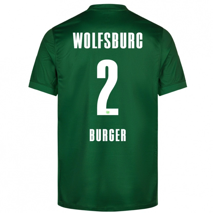 Danxen Pánské Jan Bürger #2 Zelená Bílá Domů Hráčské Dresy 2025/26 Dres