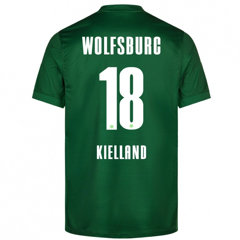Danxen Pánské Justine Kielland #18 Zelená Bílá Domů Hráčské Dresy 2025/26 Dres