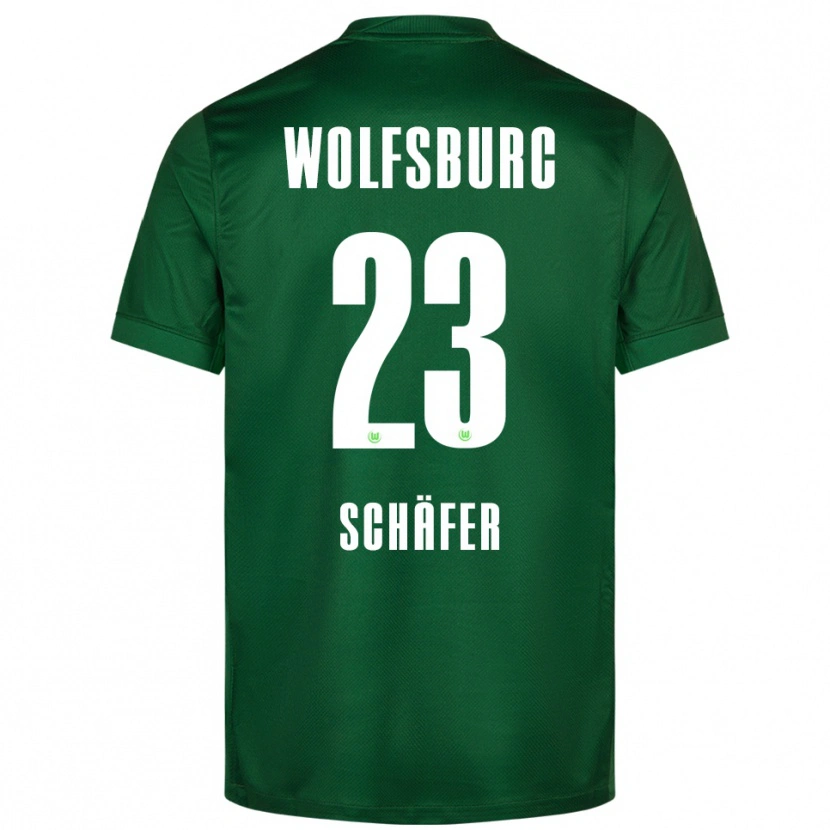 Danxen Pánské Elia Schäfer #23 Zelená Bílá Domů Hráčské Dresy 2025/26 Dres