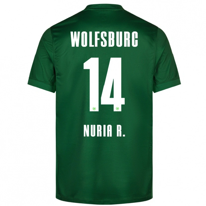 Danxen Pánské Nuria Rabano #14 Zelená Bílá Domů Hráčské Dresy 2025/26 Dres
