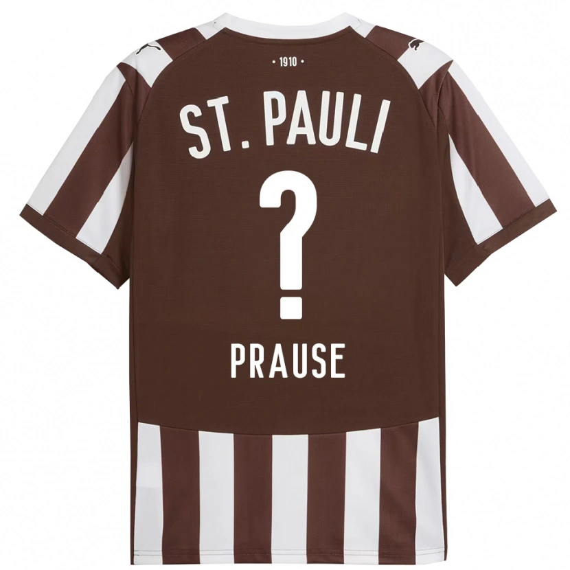 Danxen Pánské Sebastian Prause #0 Kávová Bílá Domů Hráčské Dresy 2025/26 Dres