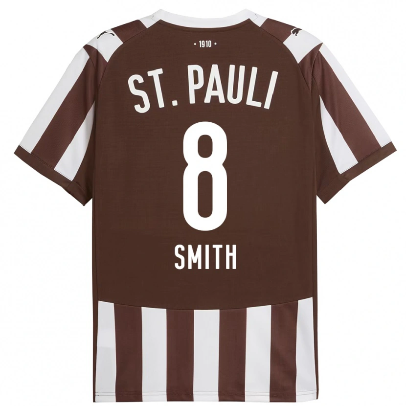 Danxen Pánské Eric Smith #8 Kávová Bílá Domů Hráčské Dresy 2025/26 Dres