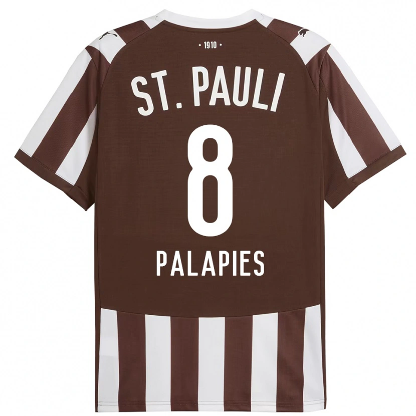Danxen Pánské Noah Palapies #8 Kávová Bílá Domů Hráčské Dresy 2025/26 Dres