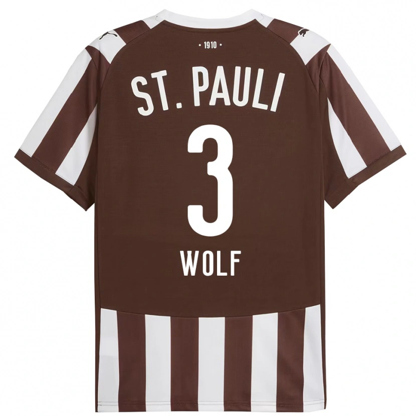 Danxen Pánské Raphael Wolf #3 Kávová Bílá Domů Hráčské Dresy 2025/26 Dres