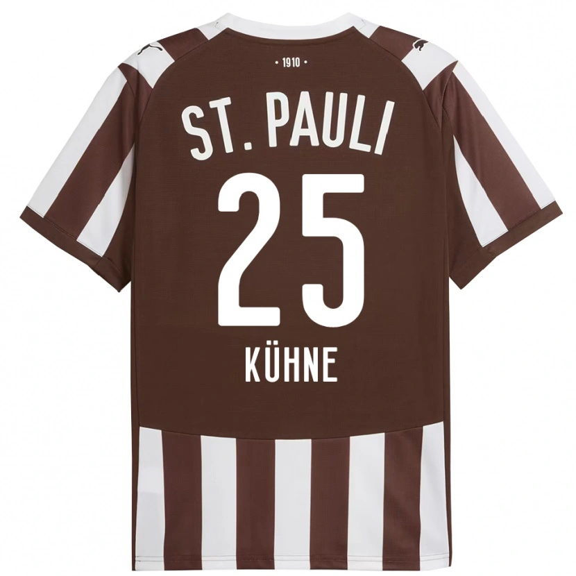 Danxen Pánské Florian Kühne #25 Kávová Bílá Domů Hráčské Dresy 2025/26 Dres