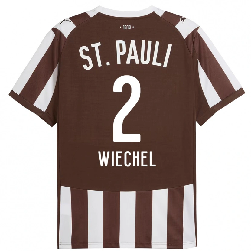 Danxen Pánské Jan Wiechel #2 Kávová Bílá Domů Hráčské Dresy 2025/26 Dres