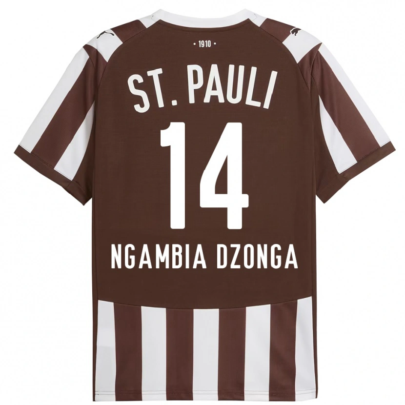 Danxen Pánské Sisco Ngambia Dzonga #14 Kávová Bílá Domů Hráčské Dresy 2025/26 Dres
