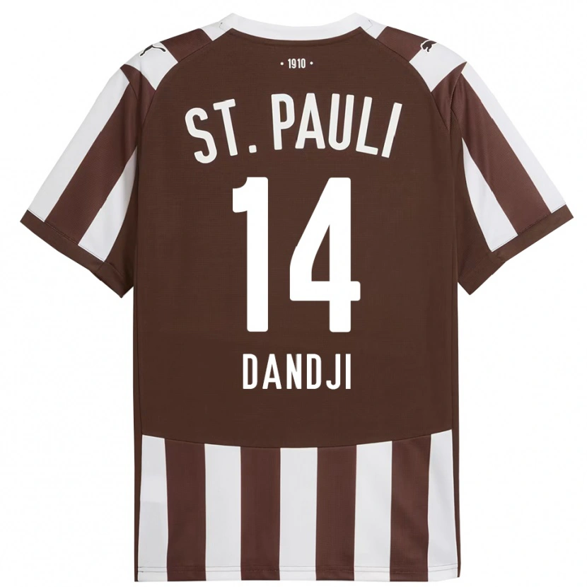 Danxen Pánské Kemi Dandji #14 Kávová Bílá Domů Hráčské Dresy 2025/26 Dres
