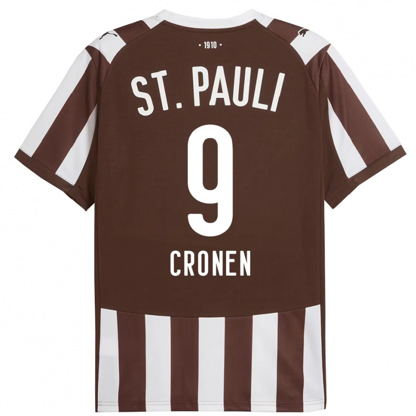 Danxen Pánské Florian Cronen #9 Kávová Bílá Domů Hráčské Dresy 2025/26 Dres