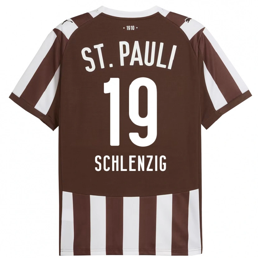 Danxen Pánské Lilius Schlenzig #19 Kávová Bílá Domů Hráčské Dresy 2025/26 Dres