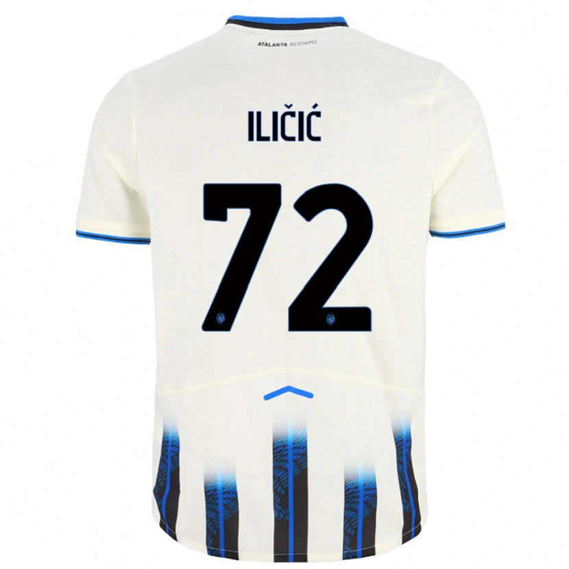 Danxen Pánské Josip Ilicic #72 Bílá Modrá Daleko Hráčské Dresy 2025/26 Dres