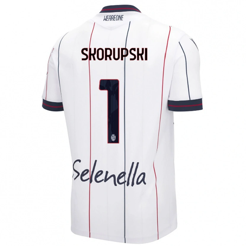 Danxen Pánské Lukasz Skorupski #1 Bílá Královská Modř Daleko Hráčské Dresy 2025/26 Dres