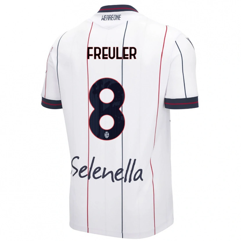 Danxen Pánské Remo Freuler #8 Bílá Královská Modř Daleko Hráčské Dresy 2025/26 Dres