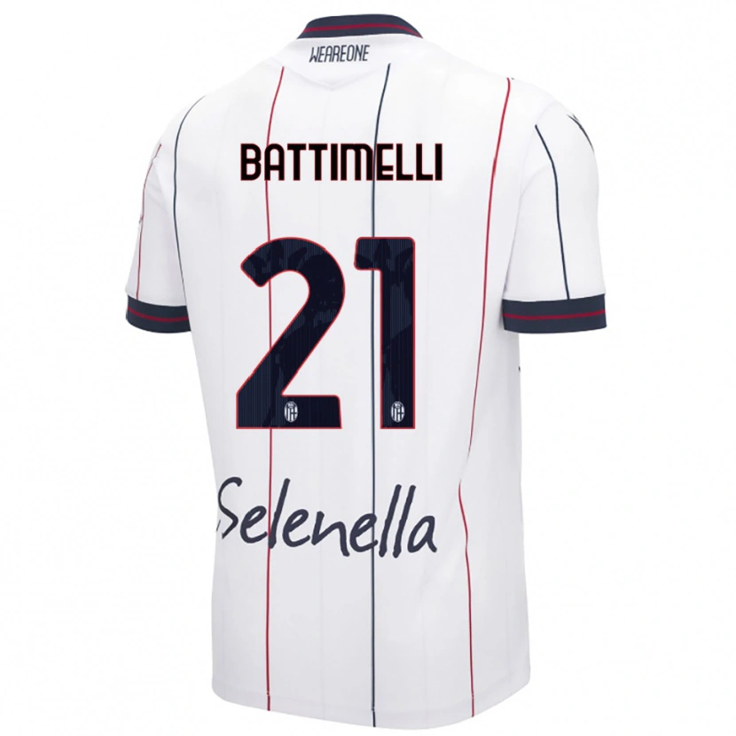 Danxen Pánské Giuseppe Battimelli #21 Bílá Královská Modř Daleko Hráčské Dresy 2025/26 Dres