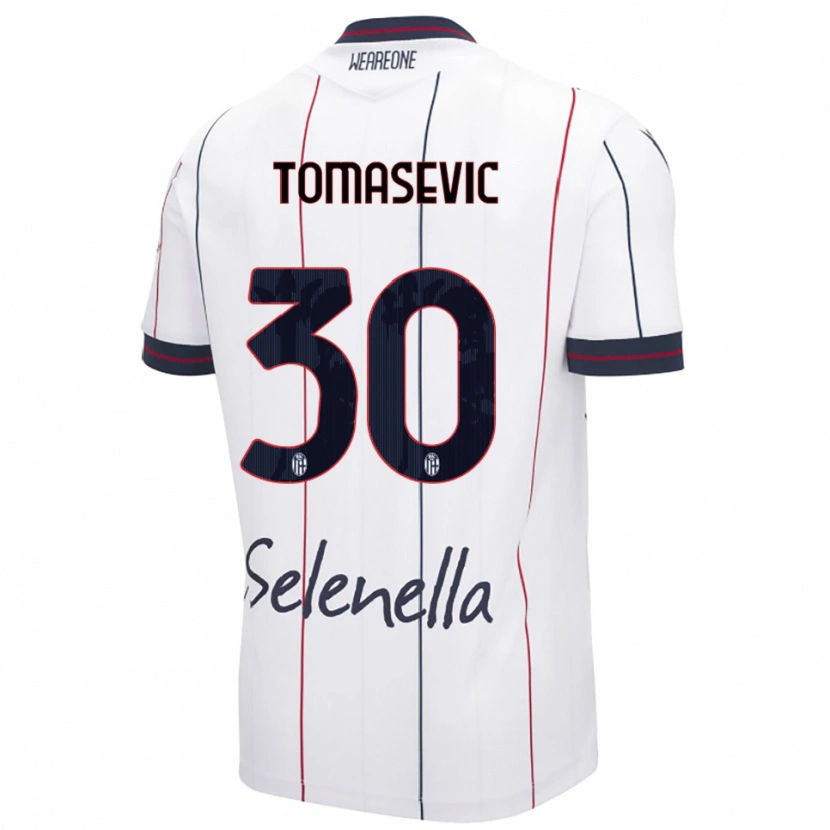 Danxen Pánské Bodin Tomasevic #30 Bílá Královská Modř Daleko Hráčské Dresy 2025/26 Dres