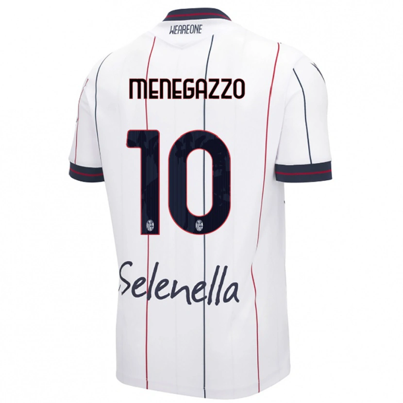 Danxen Pánské Lorenzo Menegazzo #10 Bílá Královská Modř Daleko Hráčské Dresy 2025/26 Dres