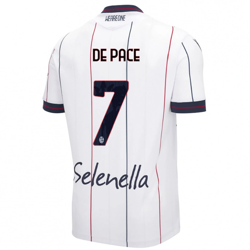 Danxen Pánské Piervincenzo De Pace #7 Bílá Královská Modř Daleko Hráčské Dresy 2025/26 Dres