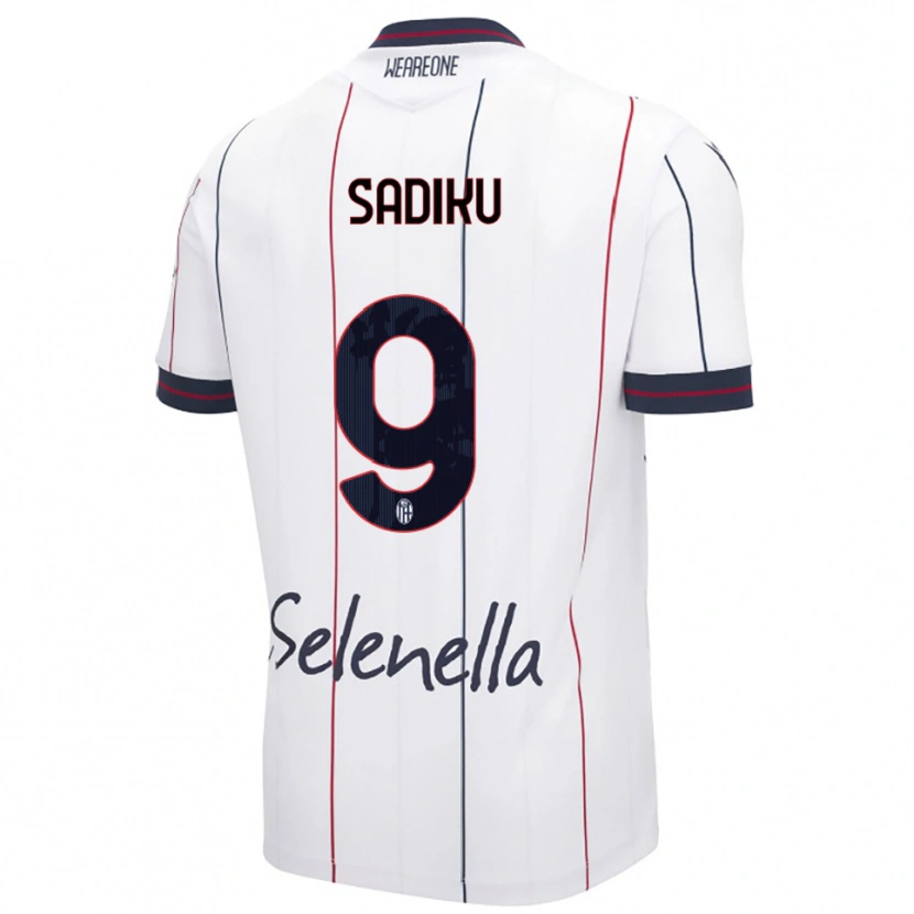 Danxen Pánské Bamir Sadiku #9 Bílá Královská Modř Daleko Hráčské Dresy 2025/26 Dres