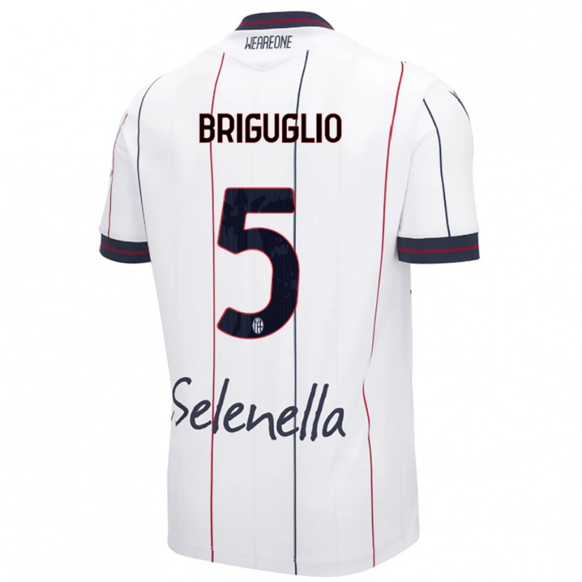 Danxen Pánské Christian Briguglio #5 Bílá Královská Modř Daleko Hráčské Dresy 2025/26 Dres