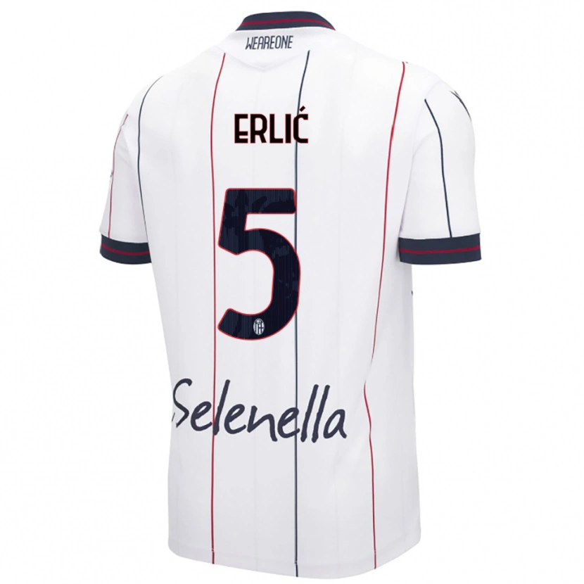 Danxen Pánské Martin Erlić #5 Bílá Královská Modř Daleko Hráčské Dresy 2025/26 Dres