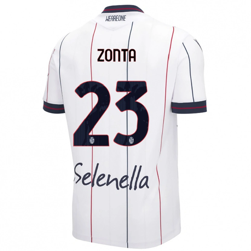 Danxen Pánské Alessandro Zonta #23 Bílá Královská Modř Daleko Hráčské Dresy 2025/26 Dres