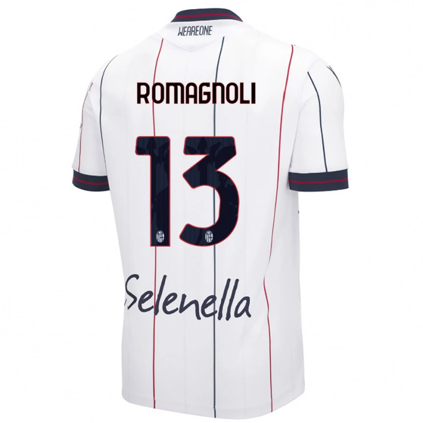 Danxen Pánské Andrea Romagnoli #13 Bílá Královská Modř Daleko Hráčské Dresy 2025/26 Dres