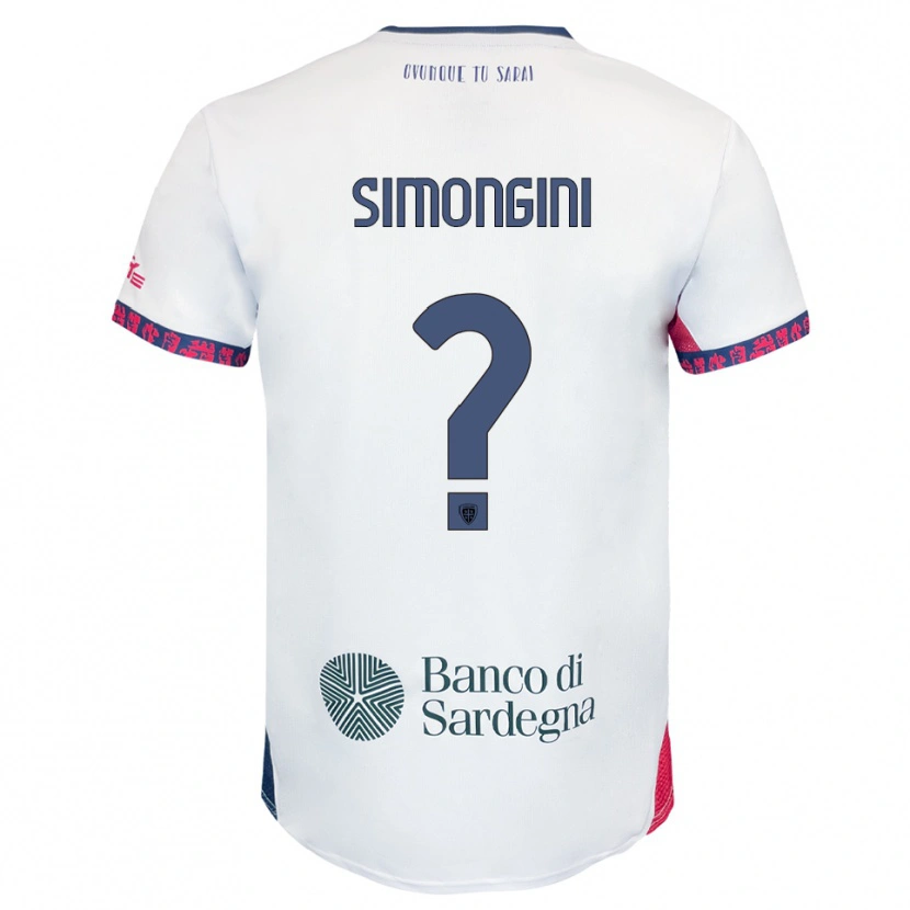Danxen Pánské Andrea Simongini #0 Bílá Námořnická Modř Červená Daleko Hráčské Dresy 2025/26 Dres