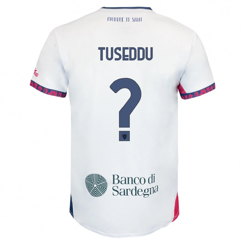 Danxen Pánské Alessio Tuseddu #0 Bílá Námořnická Modř Červená Daleko Hráčské Dresy 2025/26 Dres